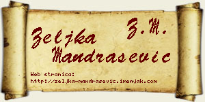 Željka Mandrašević vizit kartica